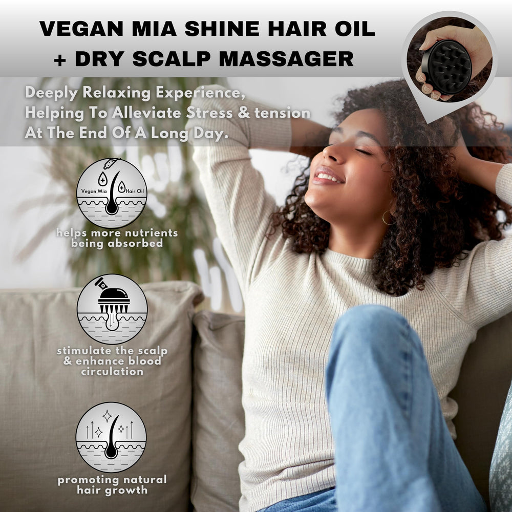Vegan Mia non-greasy formula absorbs quickly for all hair types