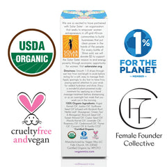 Vegan Mia rosemary oil ingredients mix for hydrated scalp and frizz control