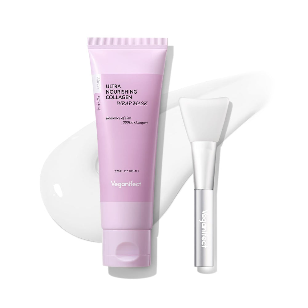 VEGANIFECT collagen wrapping mask jar delivers deep hydration and elasticity.