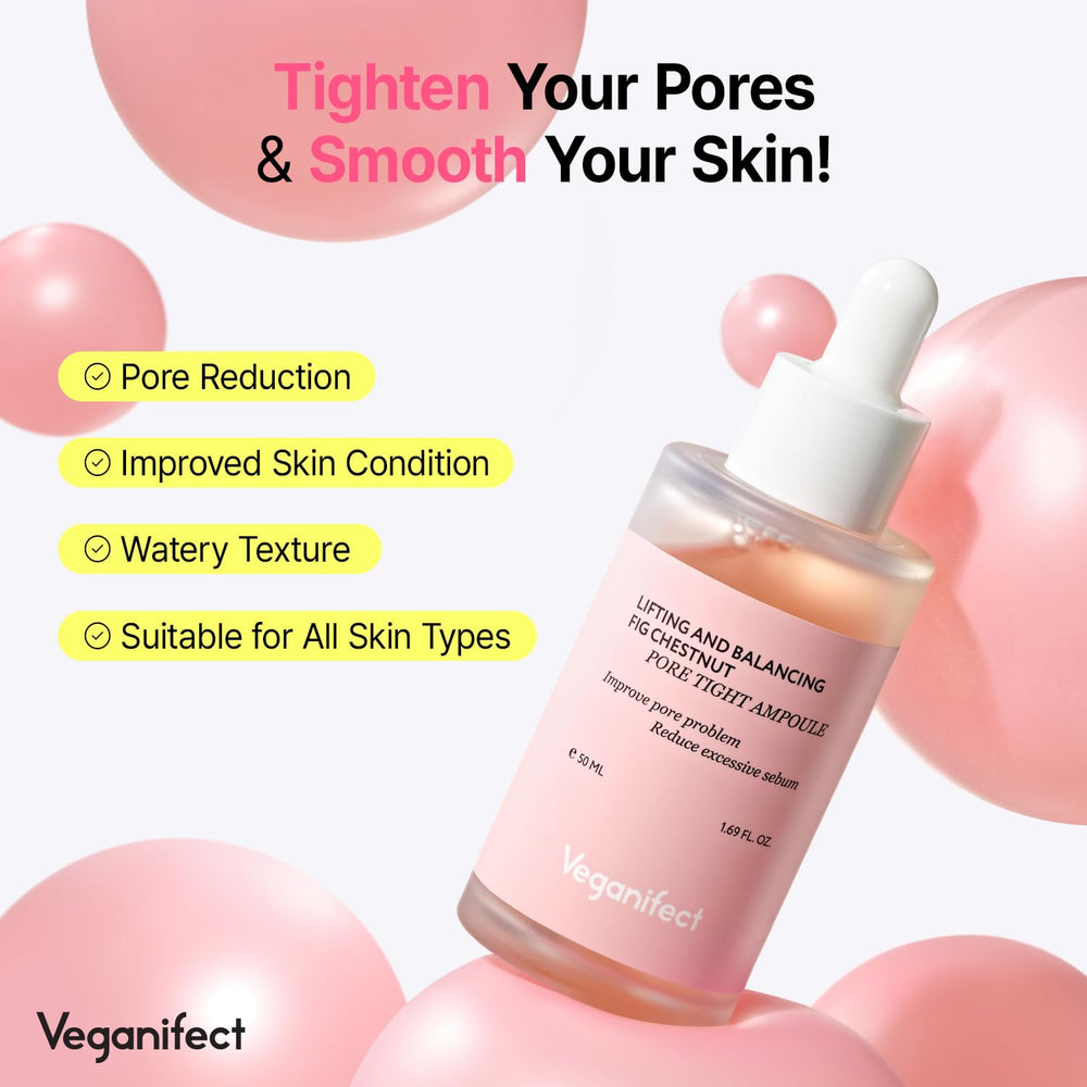 VEGANIFECT Pore Refining Ampoule with chestnut extract for sebum control