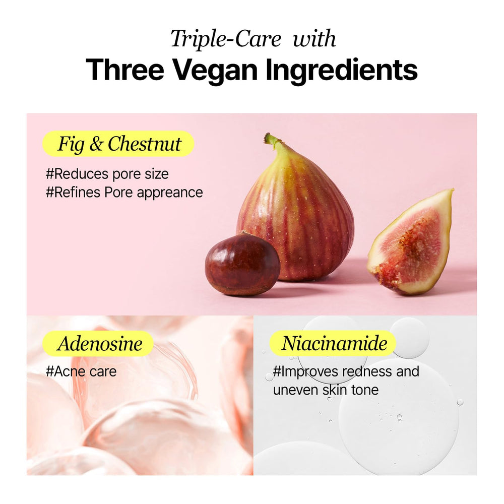 VEGANIFECT Pore Refining Ampoule demonstrating pore control visuals
