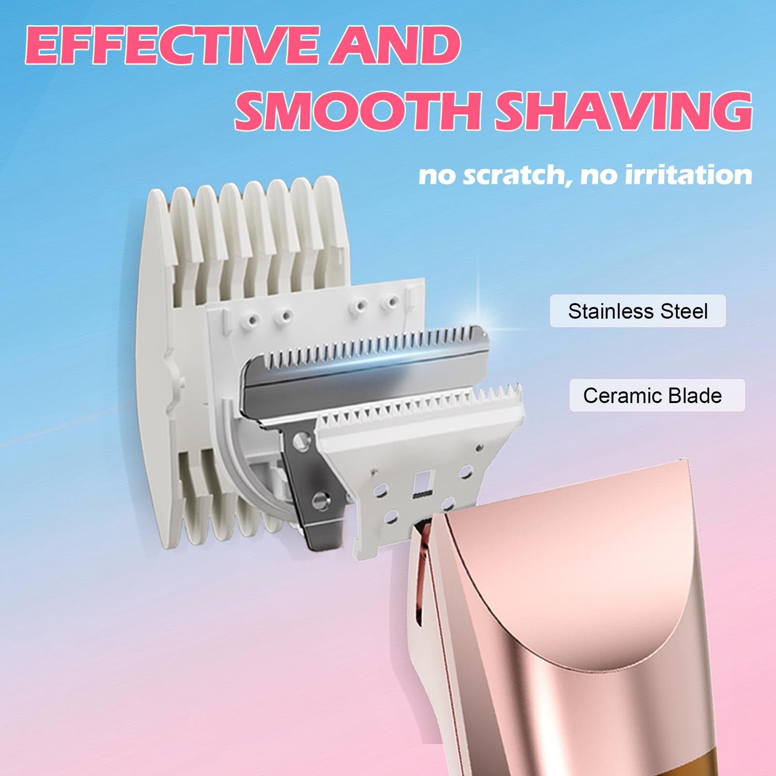 Compact VEGITERIA travel case with rose-gold trimmer