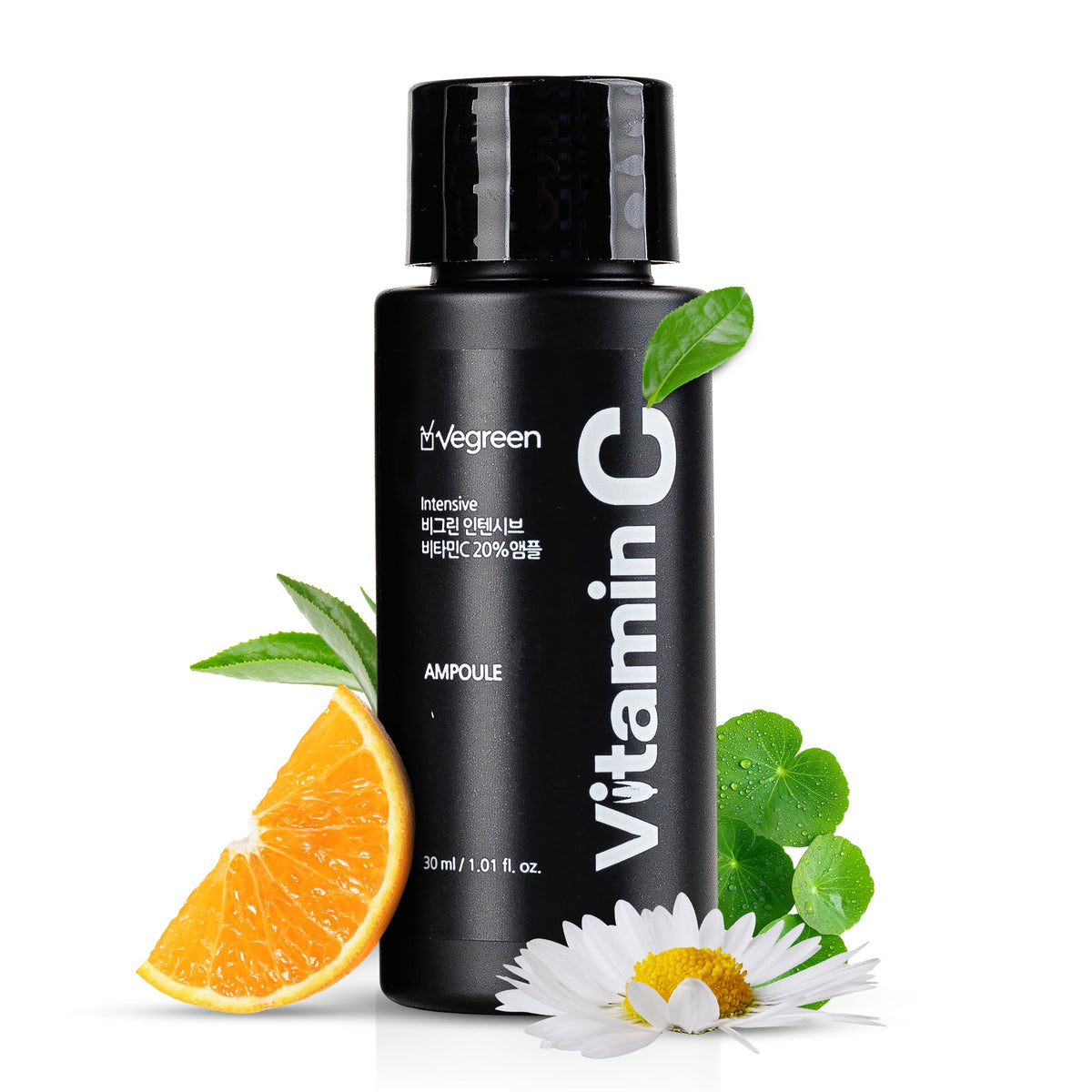 VEGREEN 20% Vitamin C ampoule bottle for brighter skin.