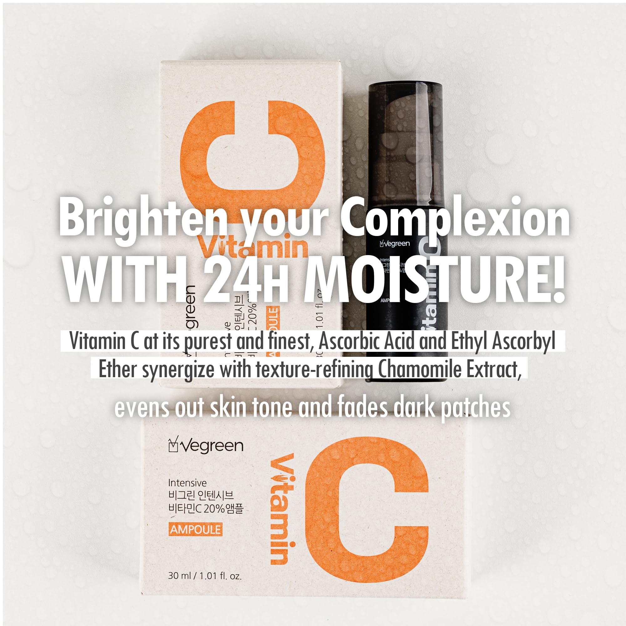 VEGREEN serum absorbed quickly on all skin types.