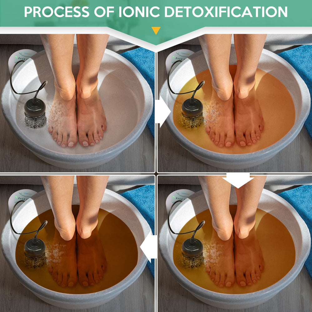 Veicomtech Ionic Foot Bath session with feet relaxing at home