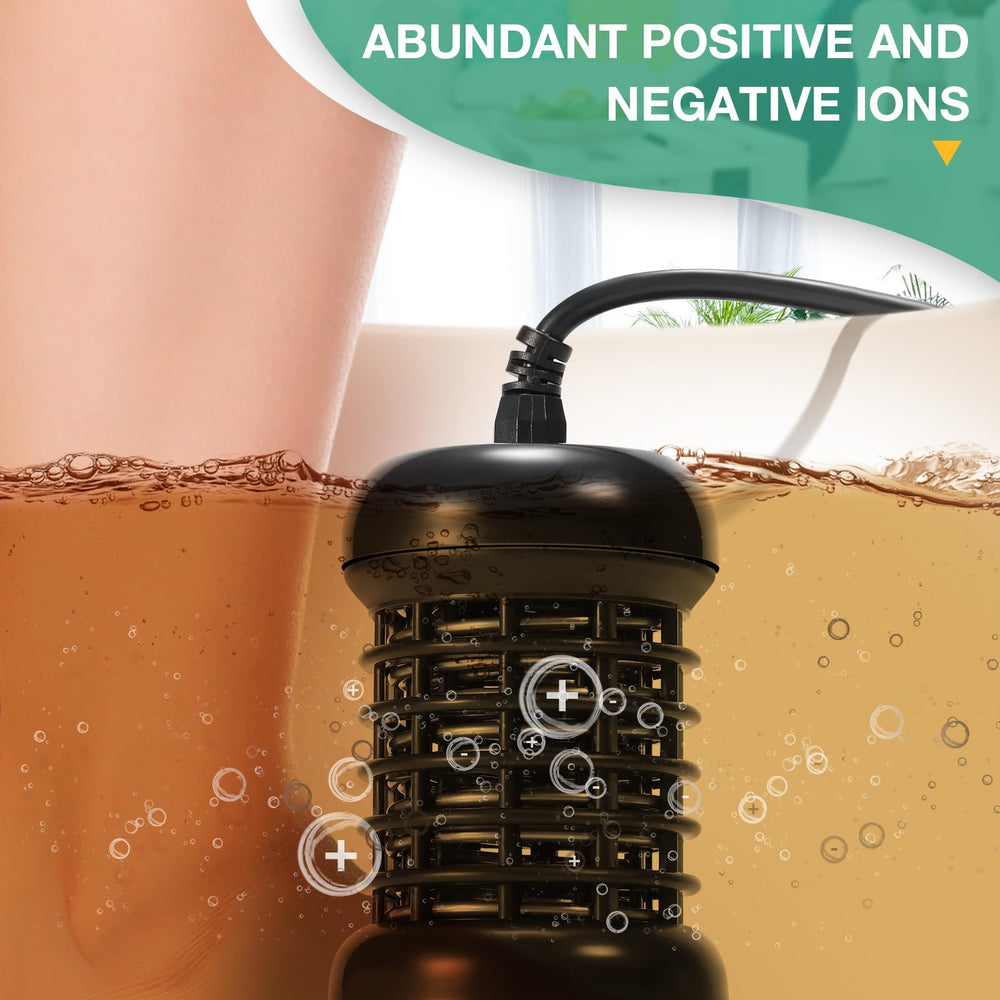 Veicomtech Detox water discoloration indicating ion reaction during use