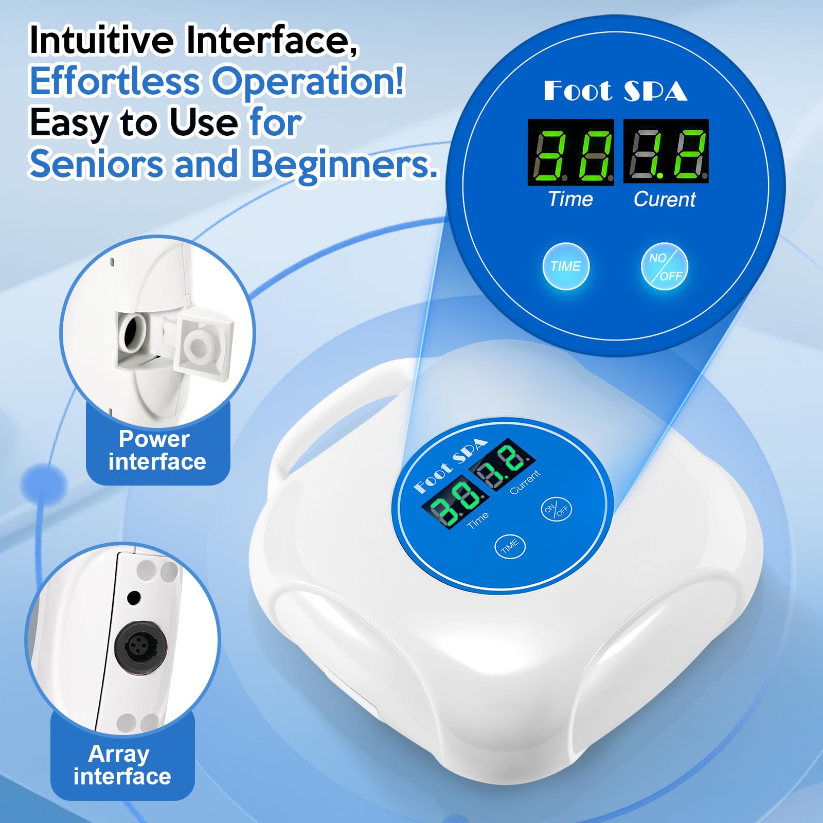 Veicomtech Upgrade Ionic Foot Bath simple ON/OFF control for quick starts