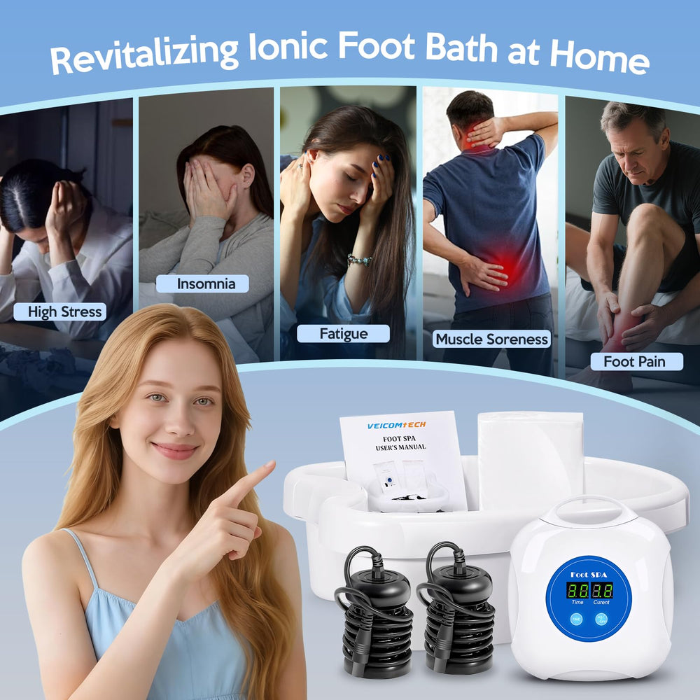 Veicomtech Upgrade Ionic Foot Bath includes 10 tub liners