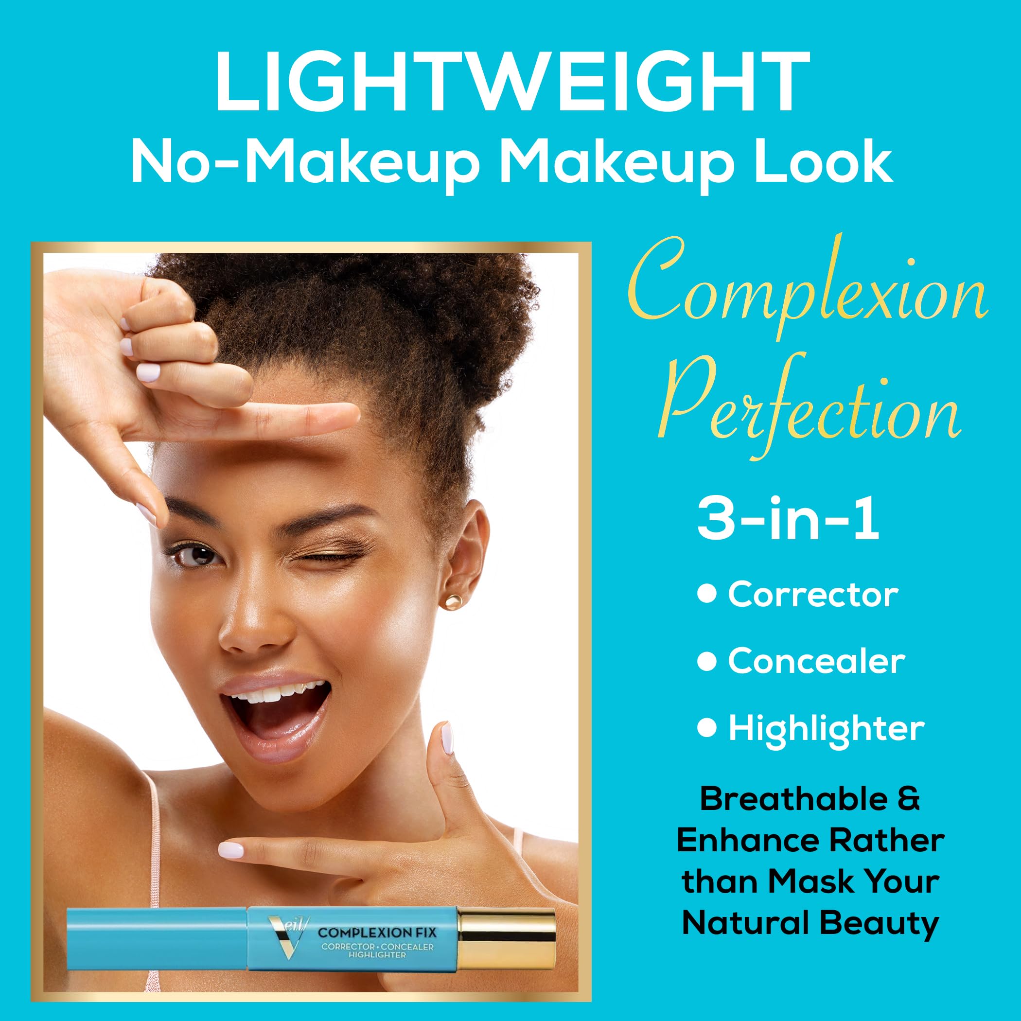 Veil Cosmetics Complexion Fix Concealer hydration focus indicates skin nourishment while wearing