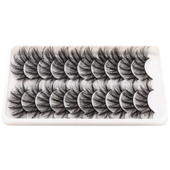 Veleasha crisscross faux mink eyelashes offer dramatic fullness with a flicker of curl.