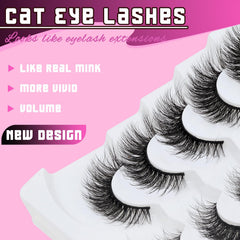 Veleasha handmade faux mink lashes seven-pair pack