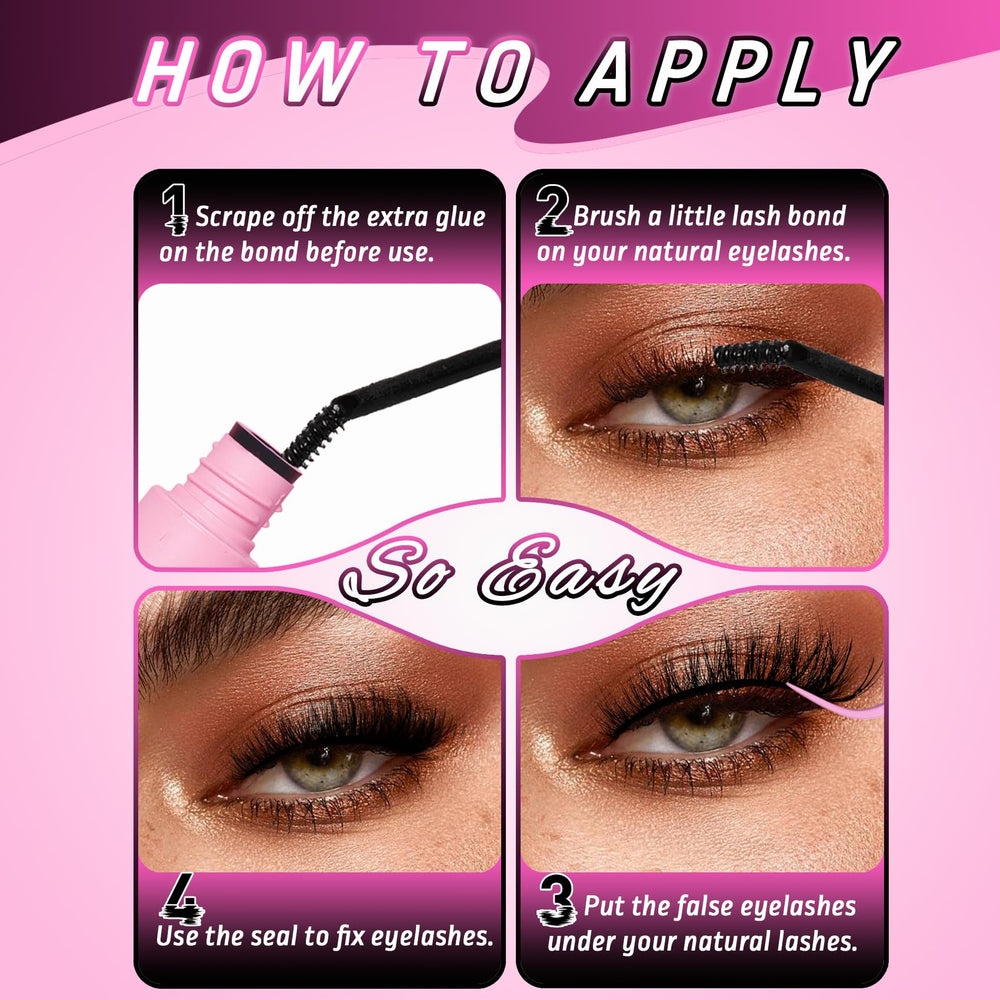 Veleasha seven-pair pack laid out with natural curl