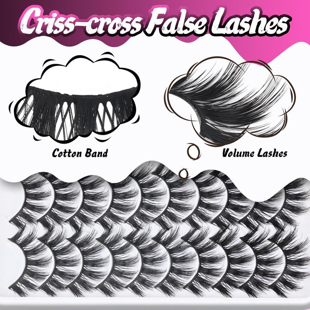 Veleasha faux mink lashes in a 10-pair value pack