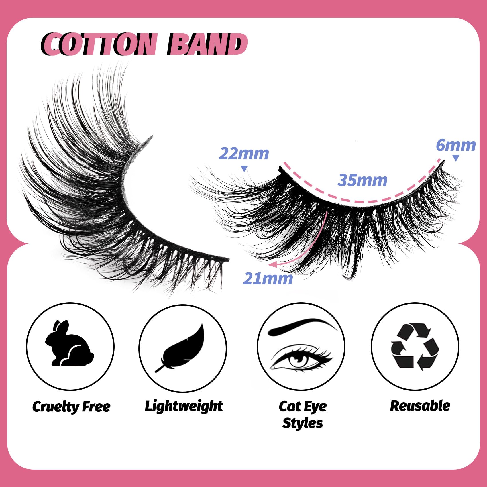 Veleasha faux mink lashes in a wispy style for a natural finish.