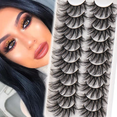 Veleasha fluffy wispy faux mink eyelashes pack for a light, natural boost.