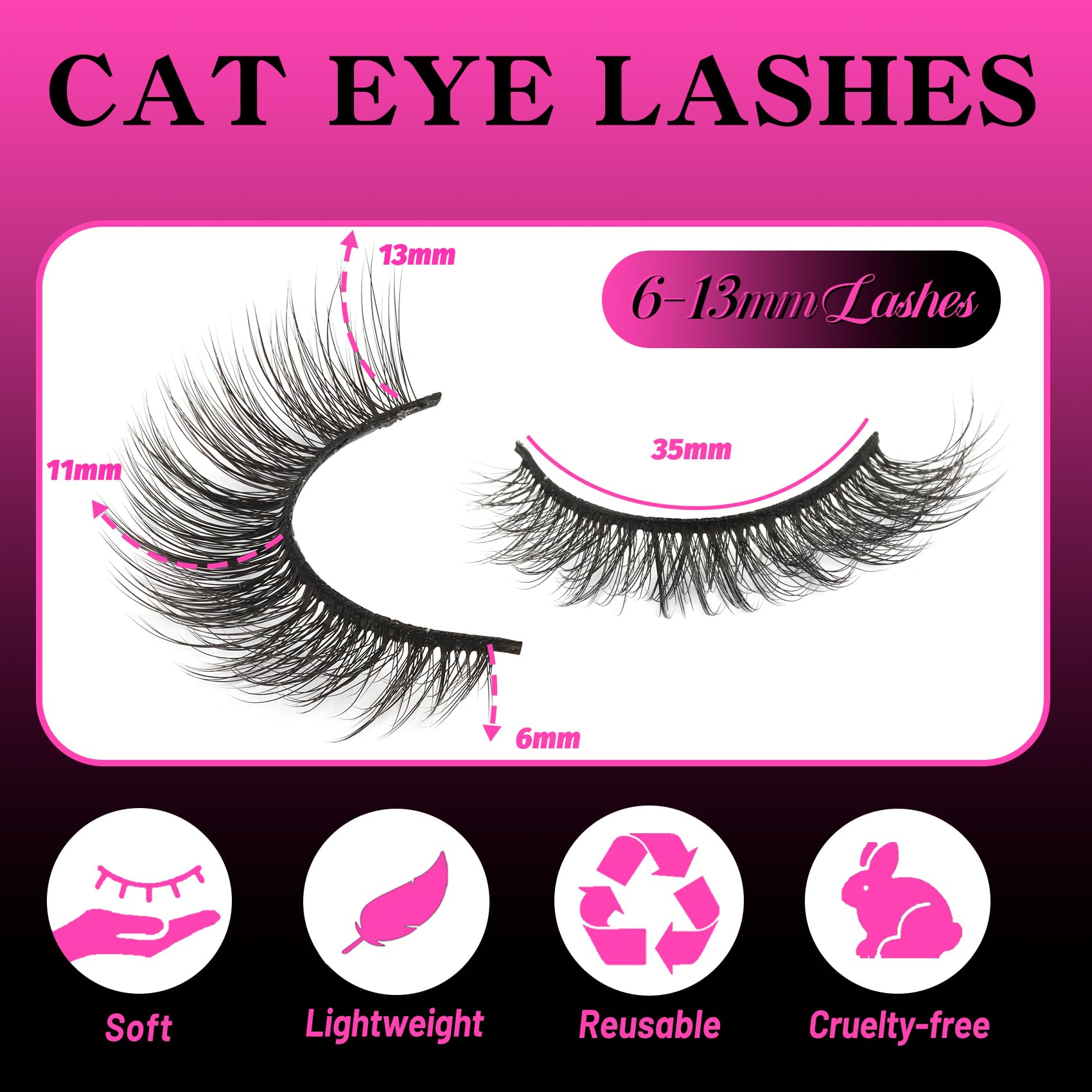 Veleasha Lashes Clear band for seamless wearer comfort.