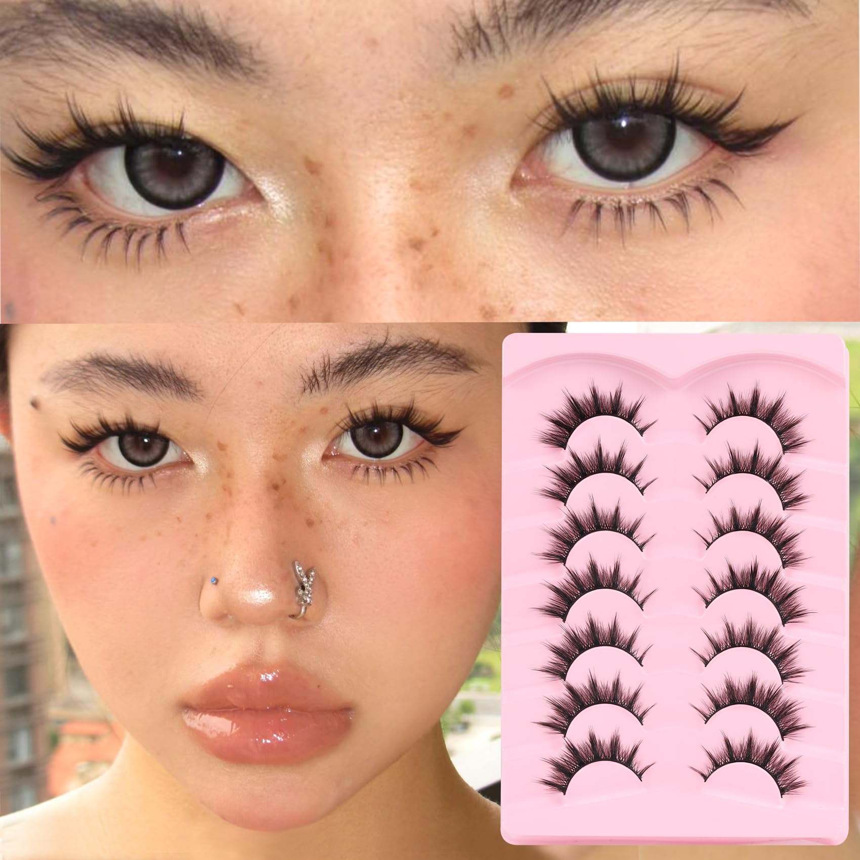 Veleasha Lashes Wispy Natural Look for subtle daily glamour.