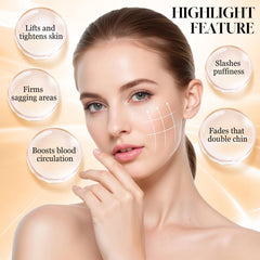 VELLASIO lymphatic contour brush in use on the cheek for routine