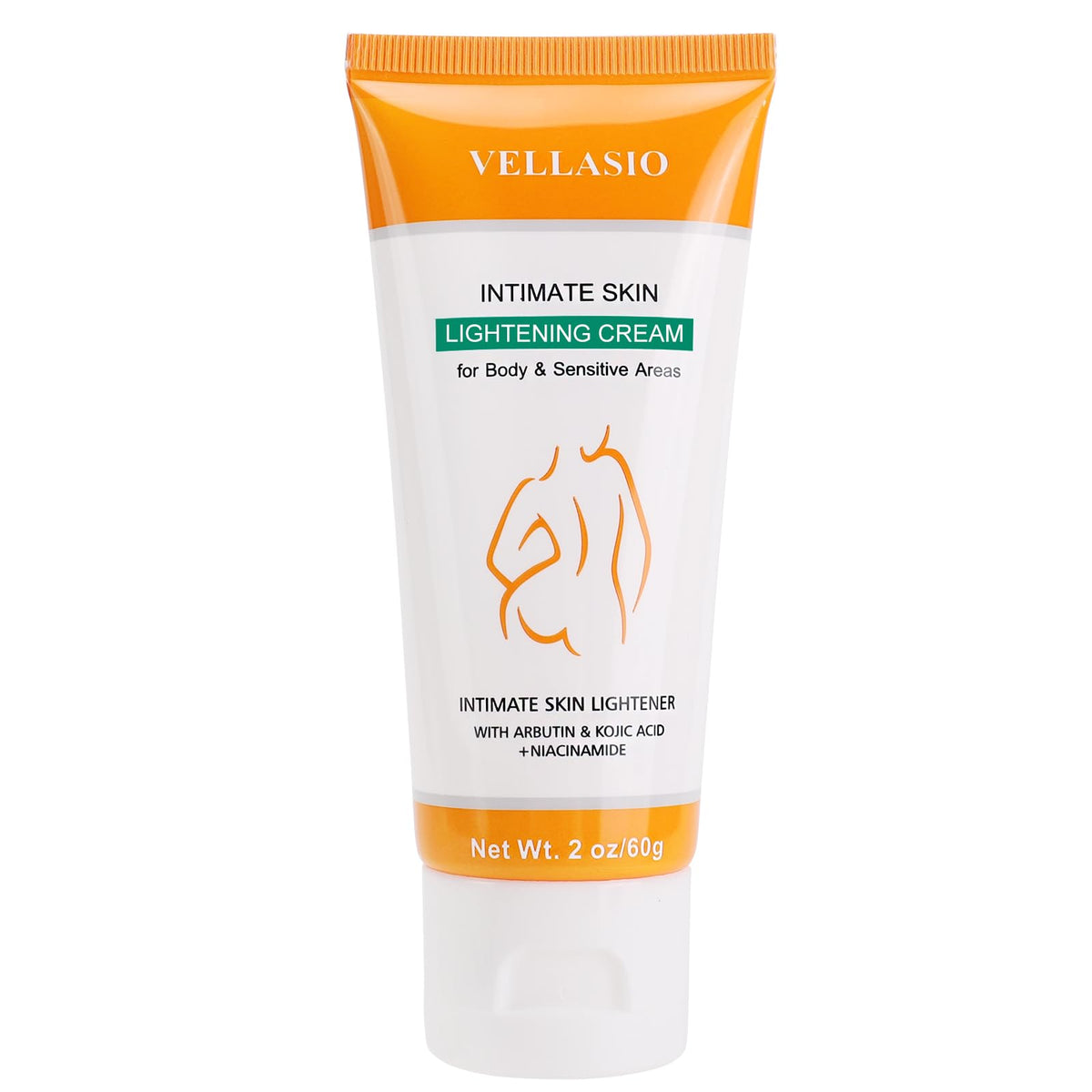 VELLASIO Skin Bleaching Cream bottle closeup showing premium formula for even skin tone