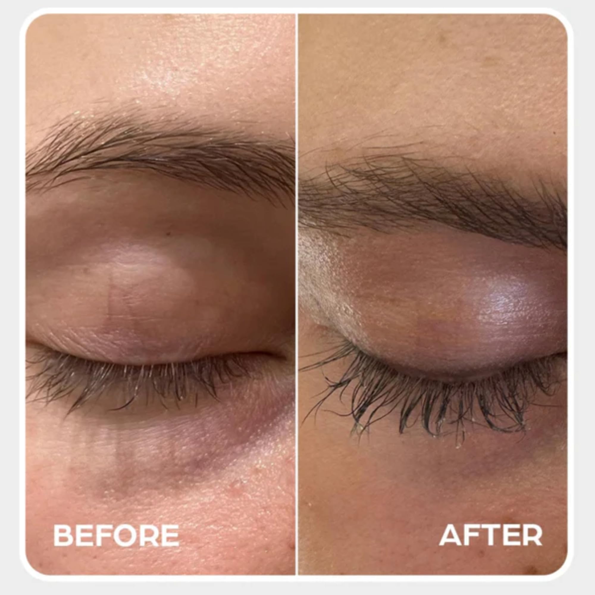 Vellora Lash Growth Serum droplets on the lash line during application for precise use.
