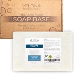Velona 5lb white melt and pour base ready for quick soap making.