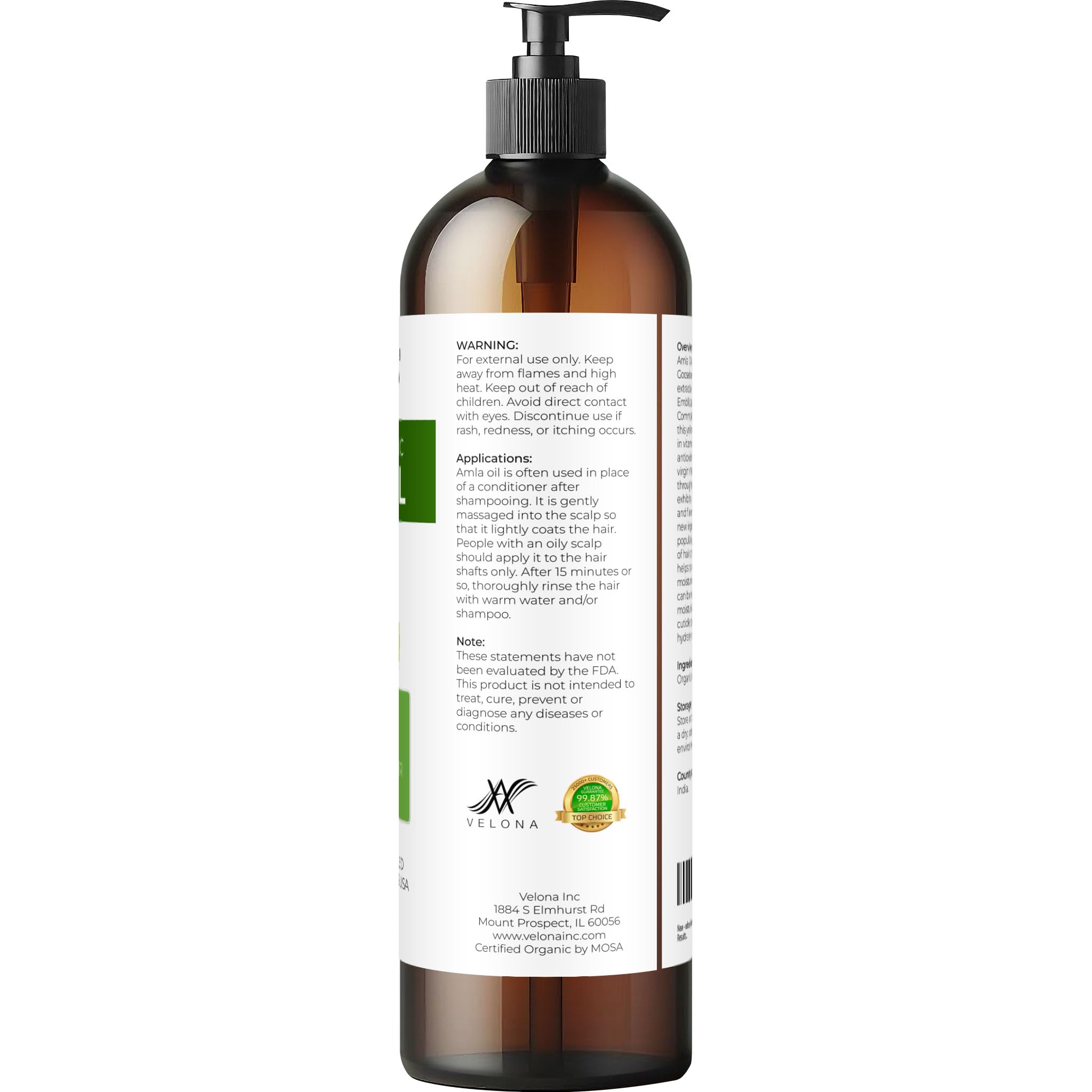 Velona Amla Oil hair application scene illustrates rich conditioning.