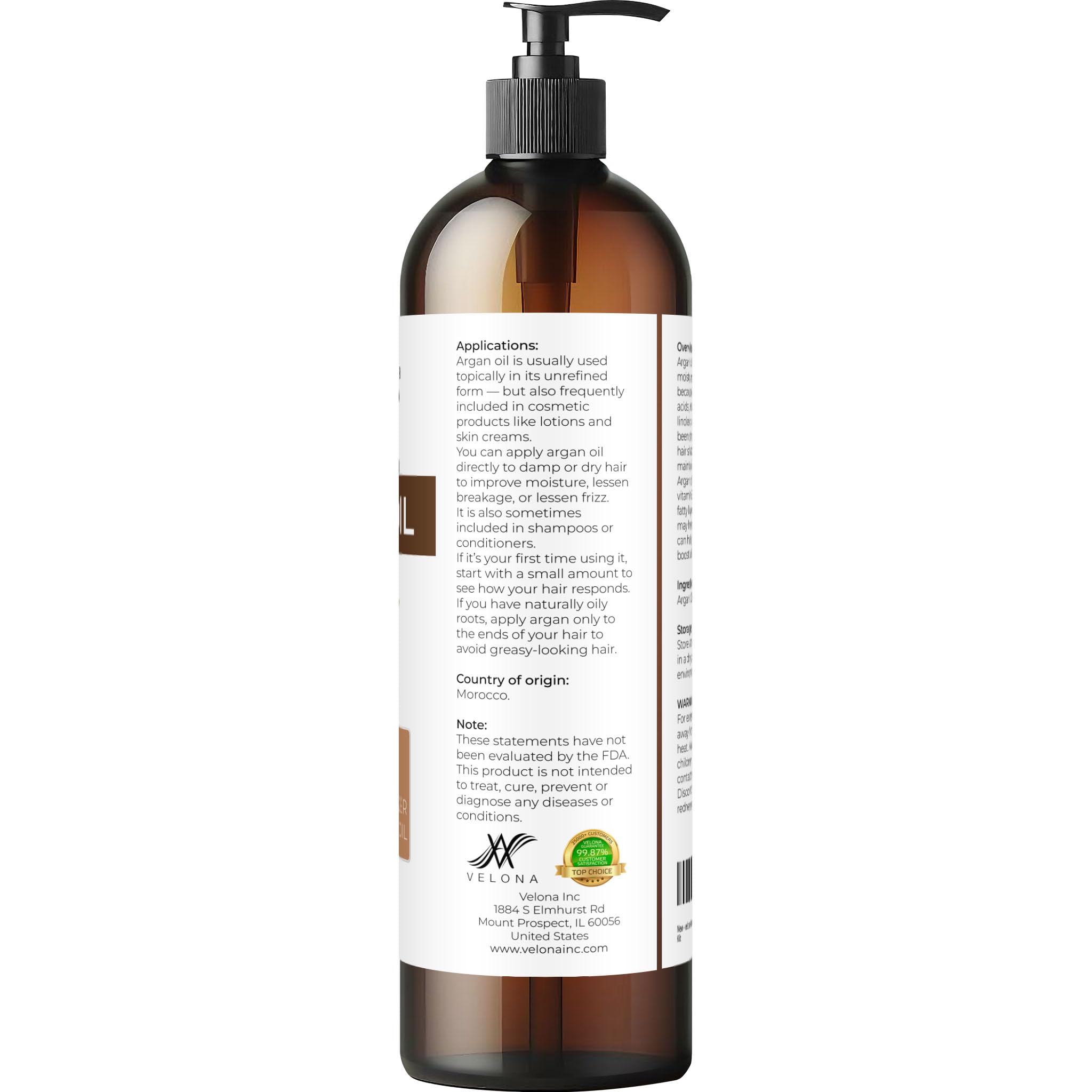 Velona Argan Oil end-care for softer, more manageable ends.