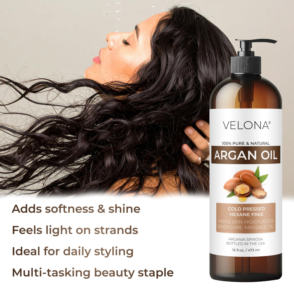 Velona Argan Oil smooths and hydrates skin.