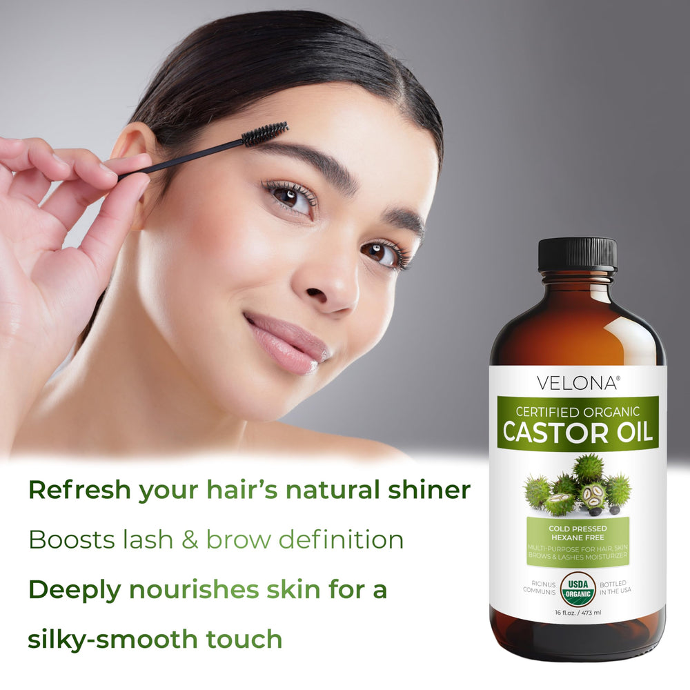 Velona castor oil USA bottling image signals local production standards.
