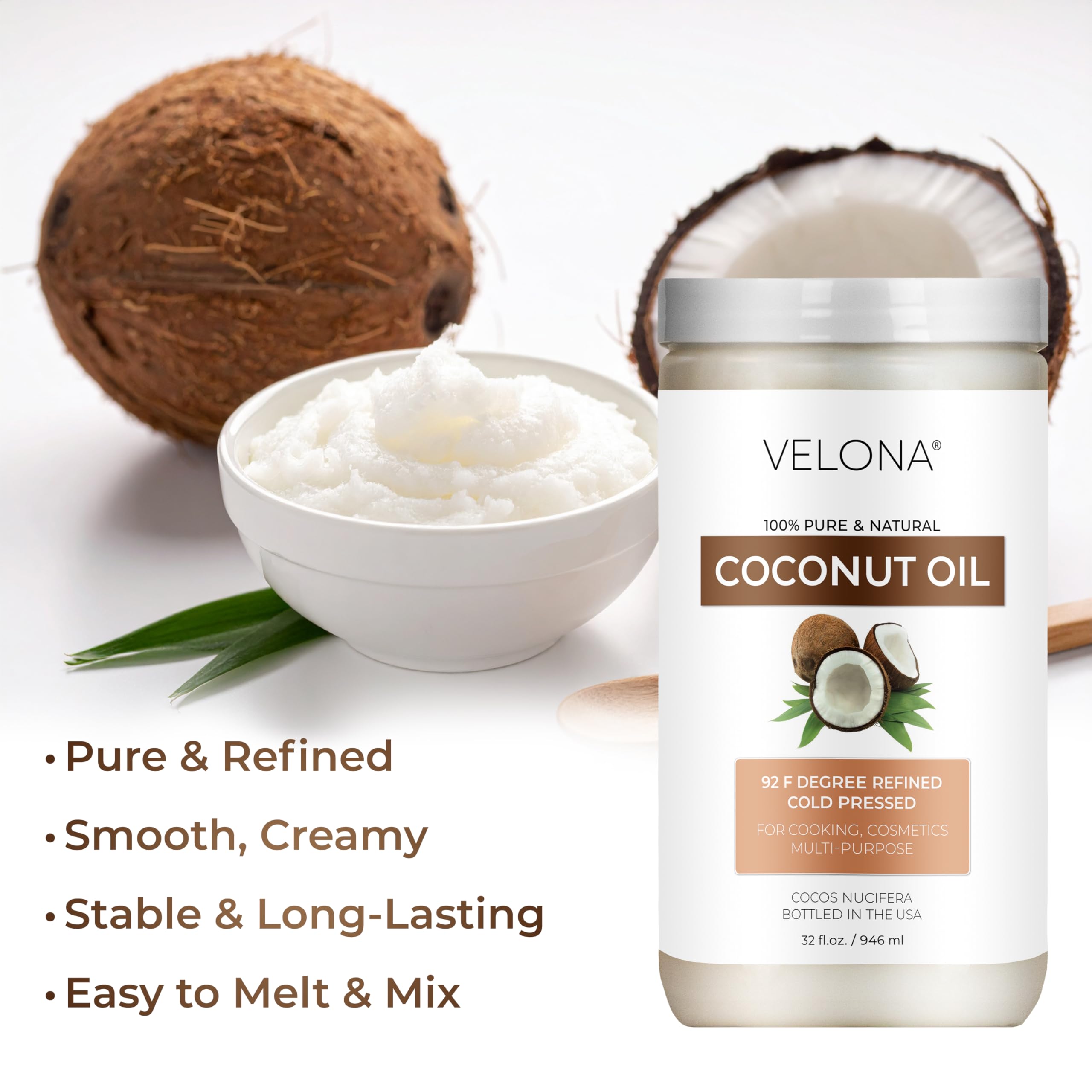 velona coconut oil odorless formula blends easily with essential oils.