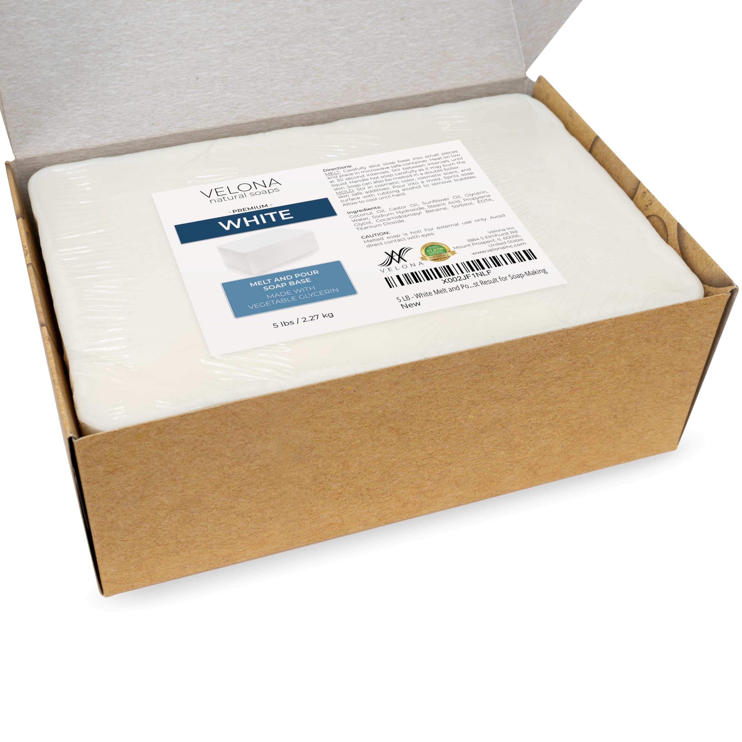 Velona gift-ready base for handmade soap gifts and crafts.