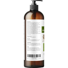 Pouring Velona hemp seed oil for easy application in daily routines