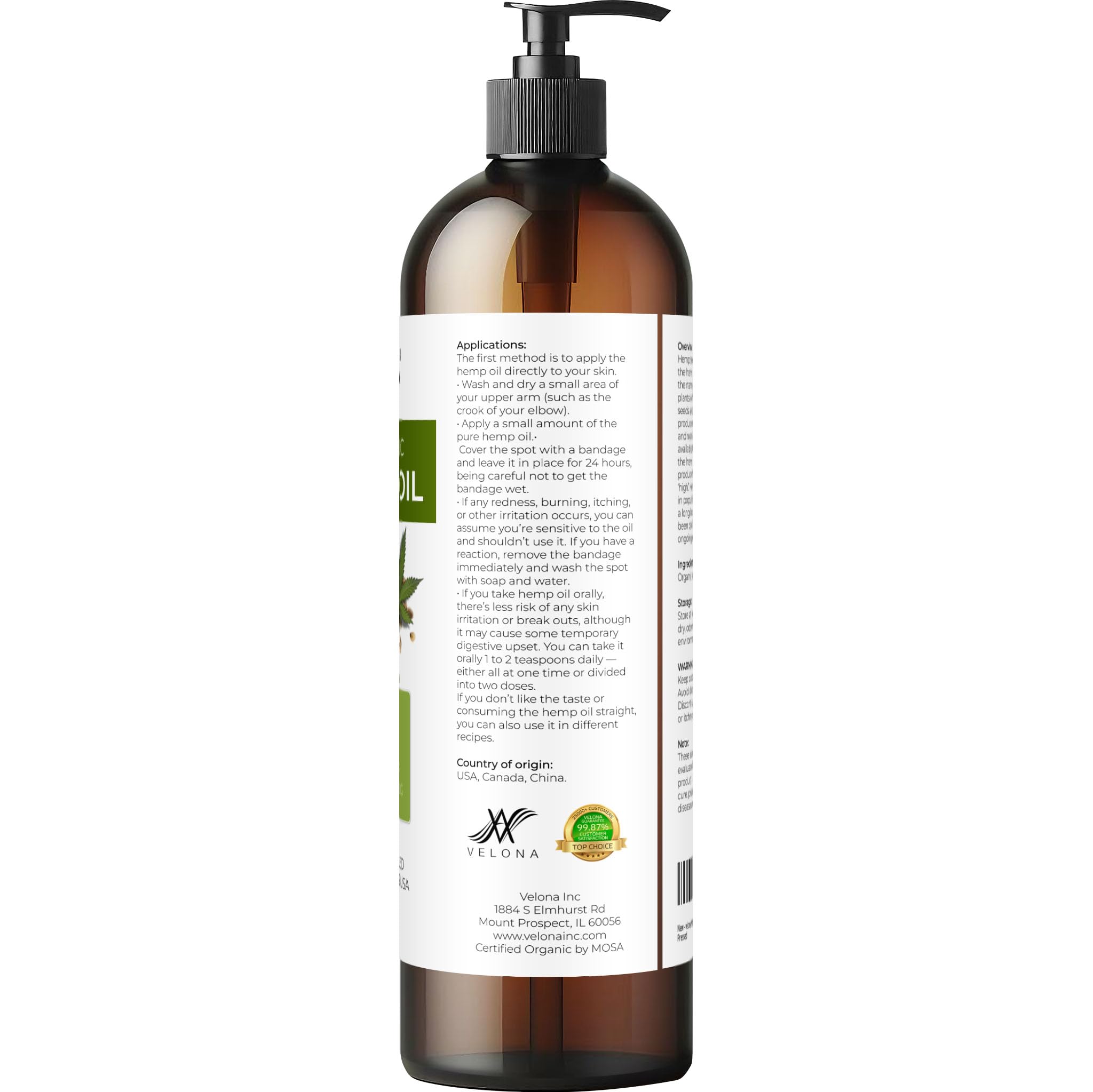 Velona hemp seed oil in skincare routine, promoting a soft and balanced skin feel