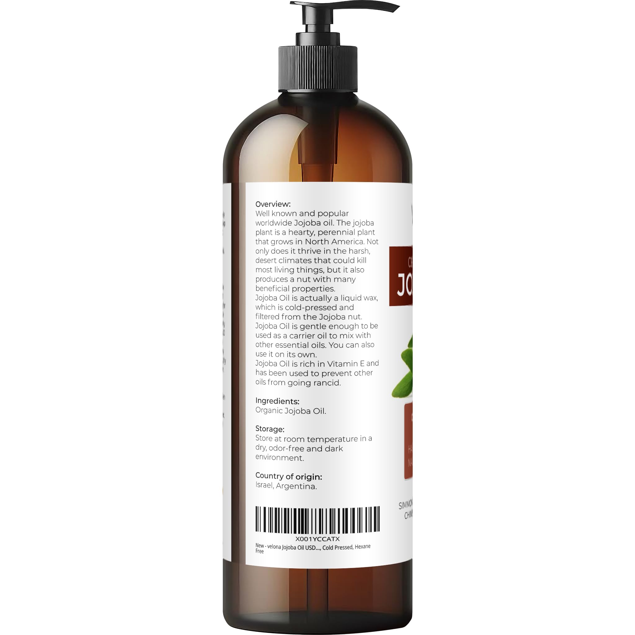 Velona Jojoba Oil for face use, balancing moisture softly