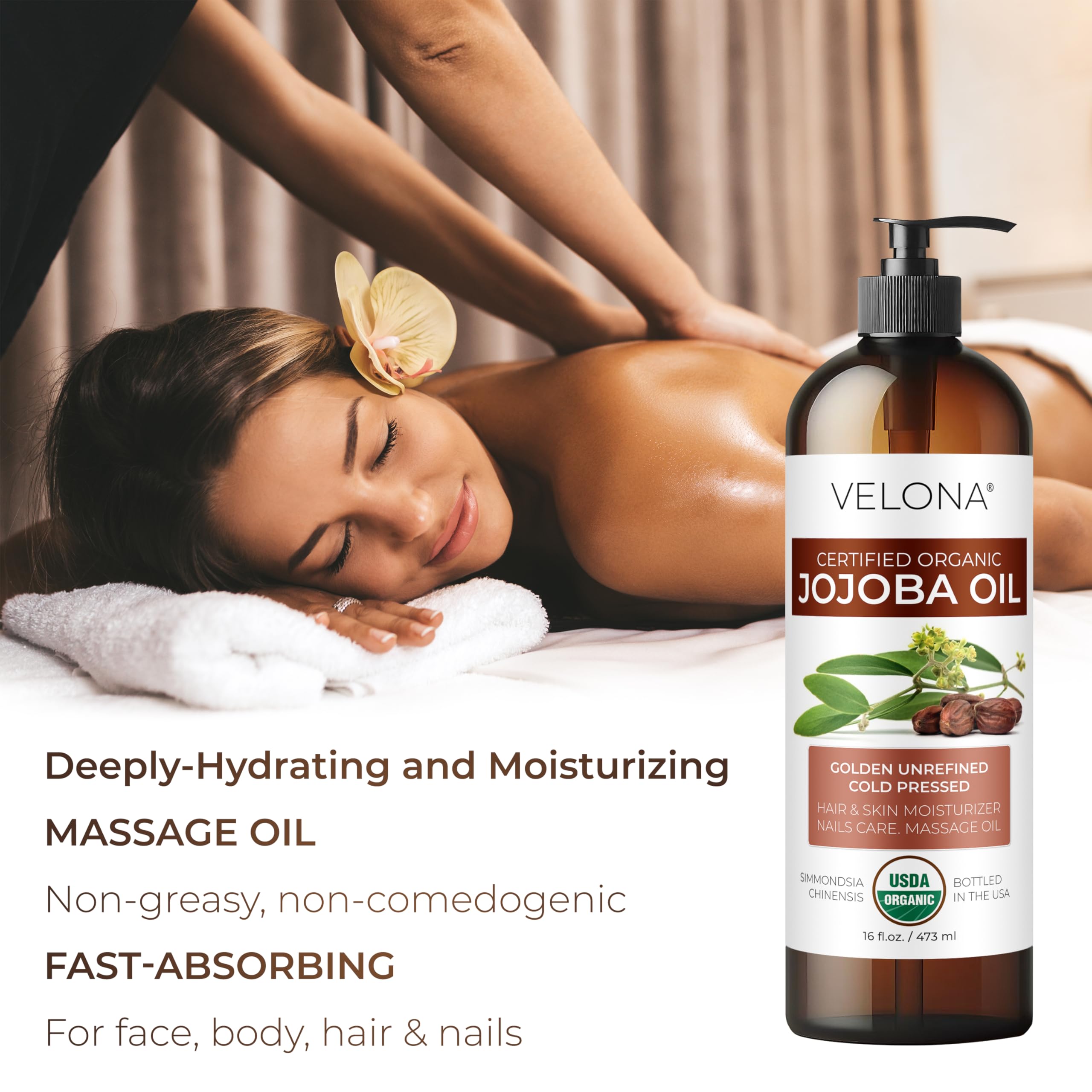 Velona Jojoba Oil fragrance-free and hexane-free for sensitive skin