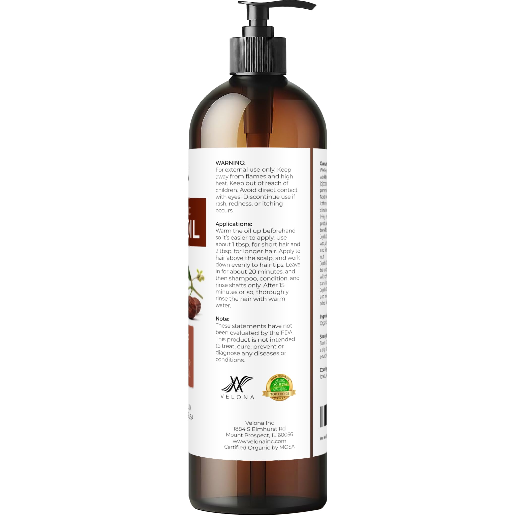 Velona Jojoba Oil on hair care application for manageability and softness
