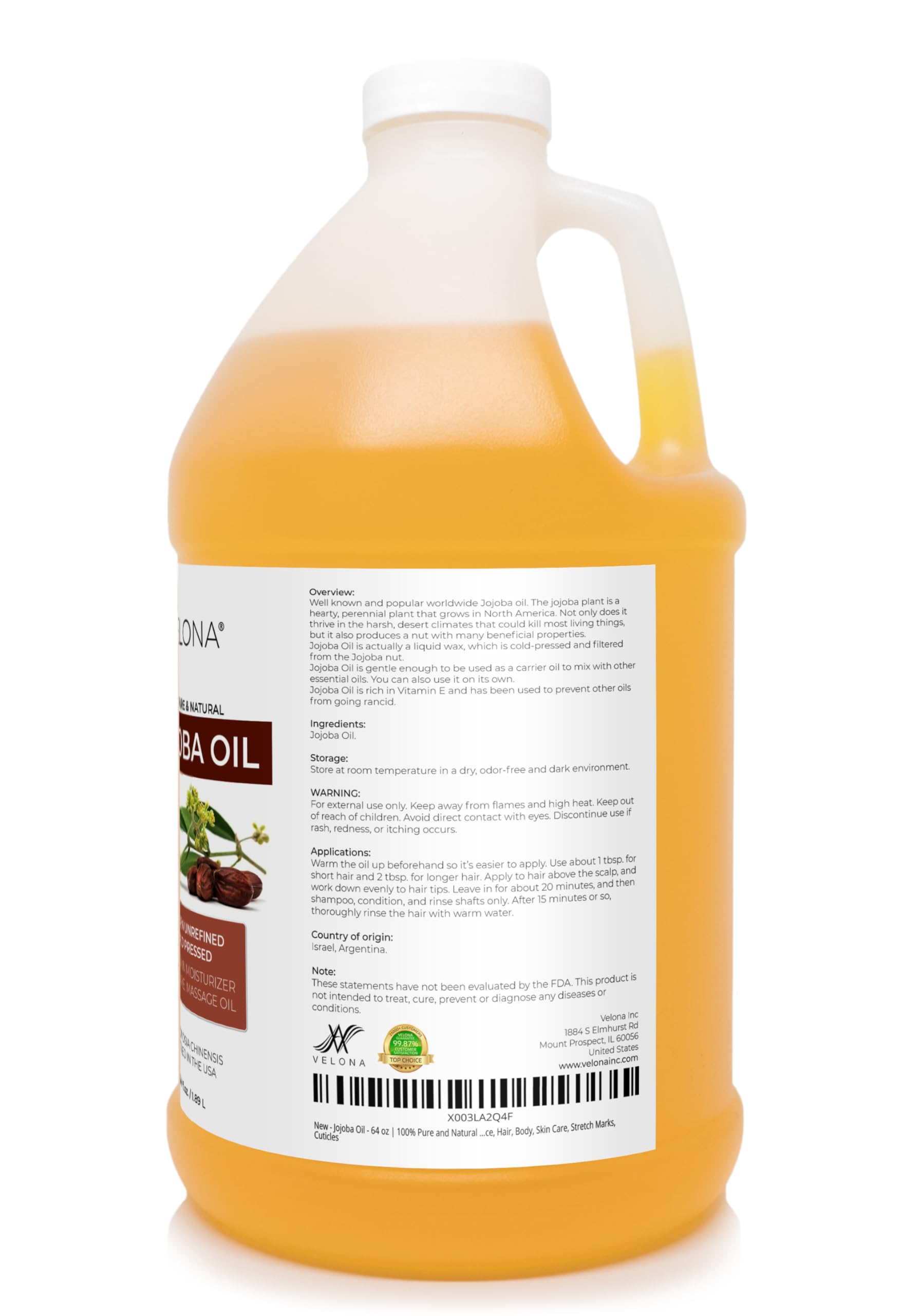 Velona Jojoba Oil for hair care adds shine and manages frizz