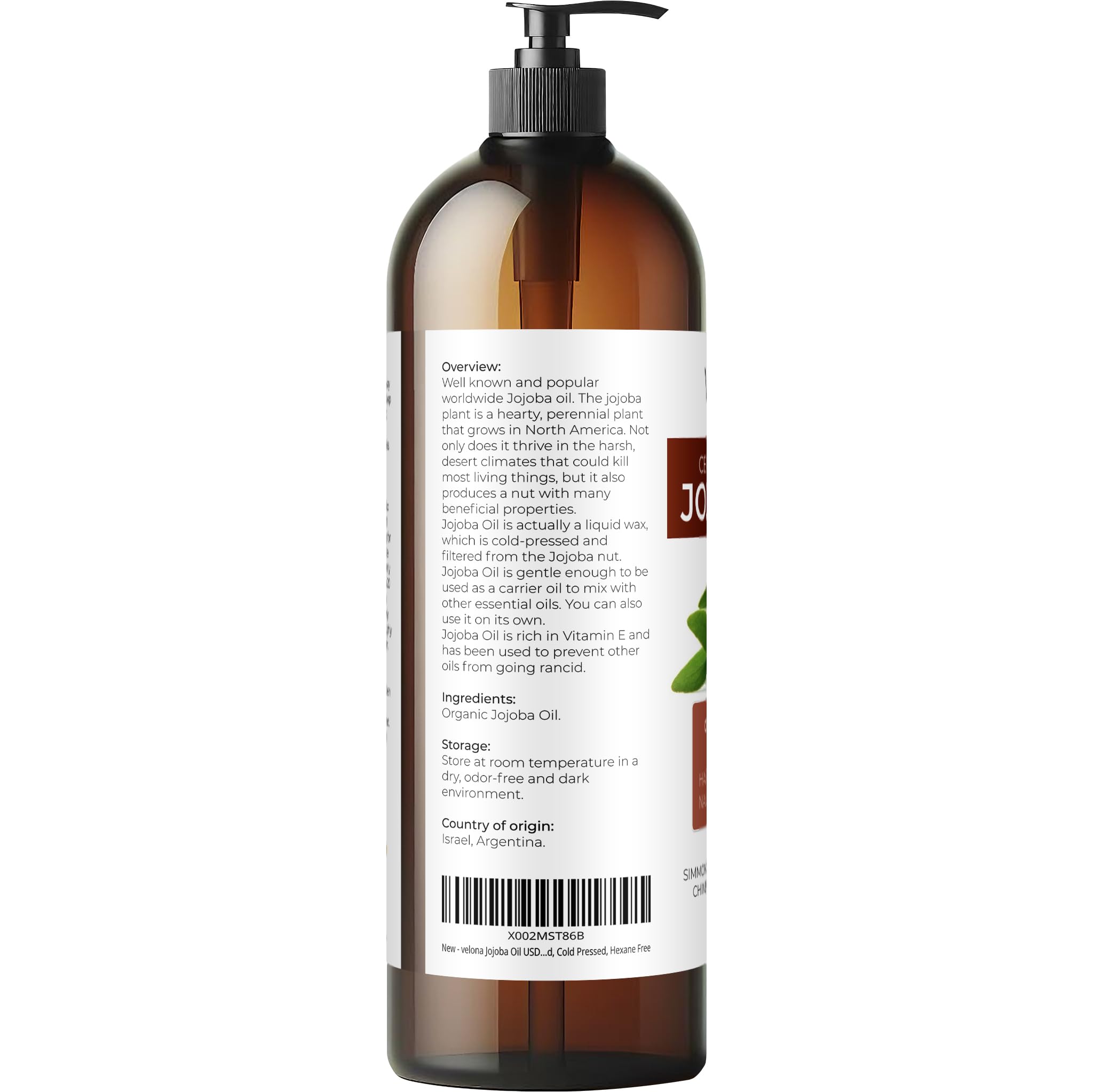 Velona Jojoba Oil enhances hair shine and reduces frizz.