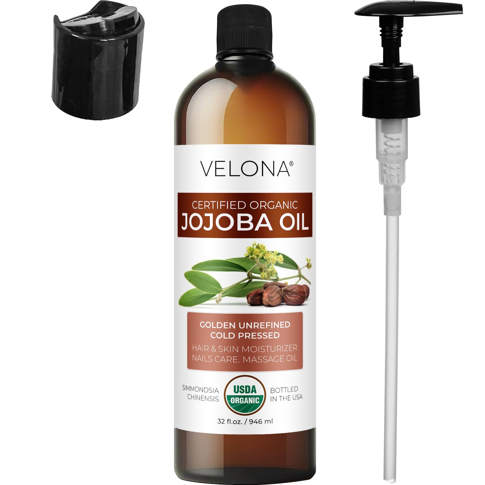 Velona Jojoba Oil hexane-free and fragrance-free formulation.