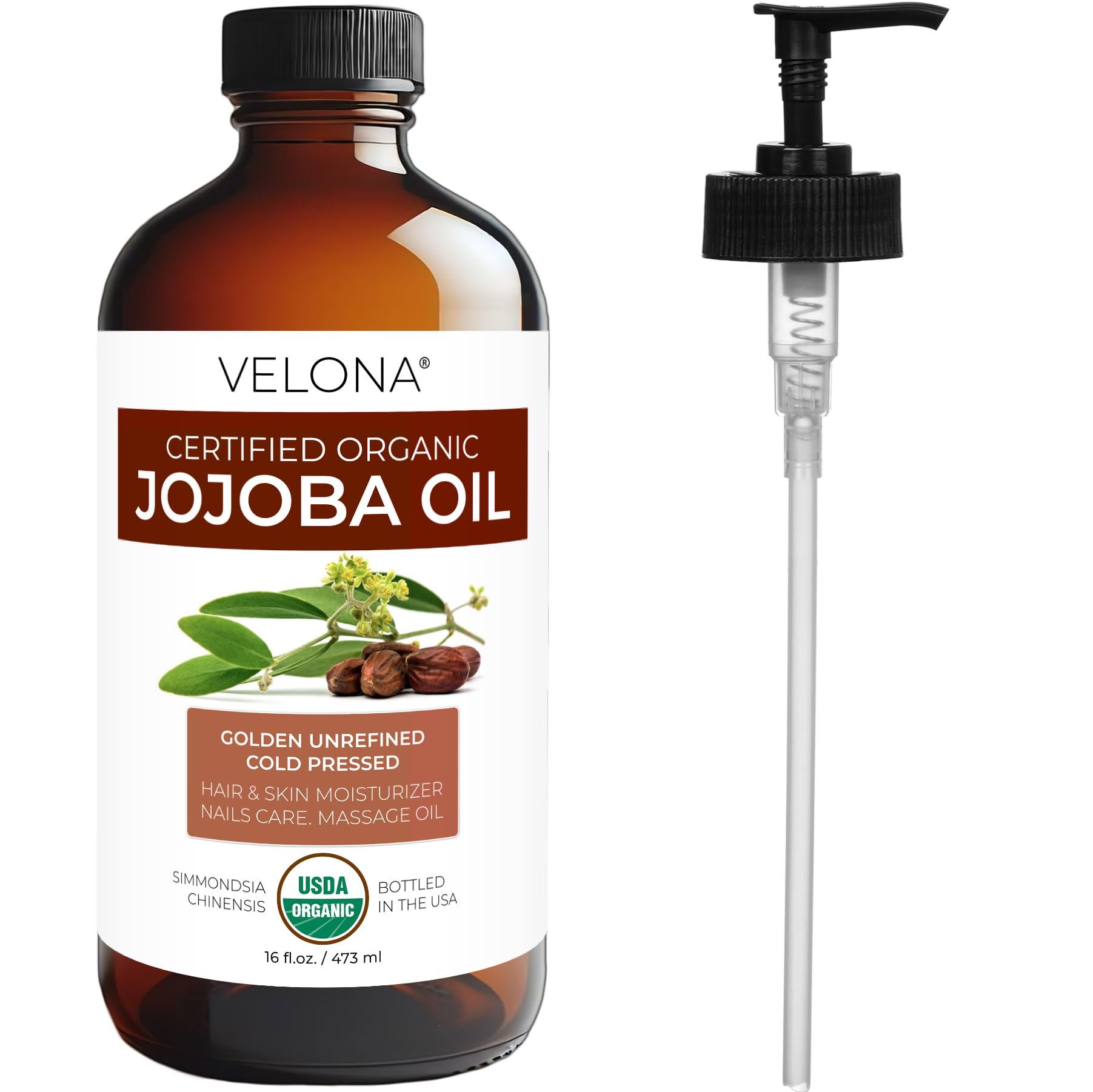 Velona Jojoba Oil versatile skincare and massage uses.