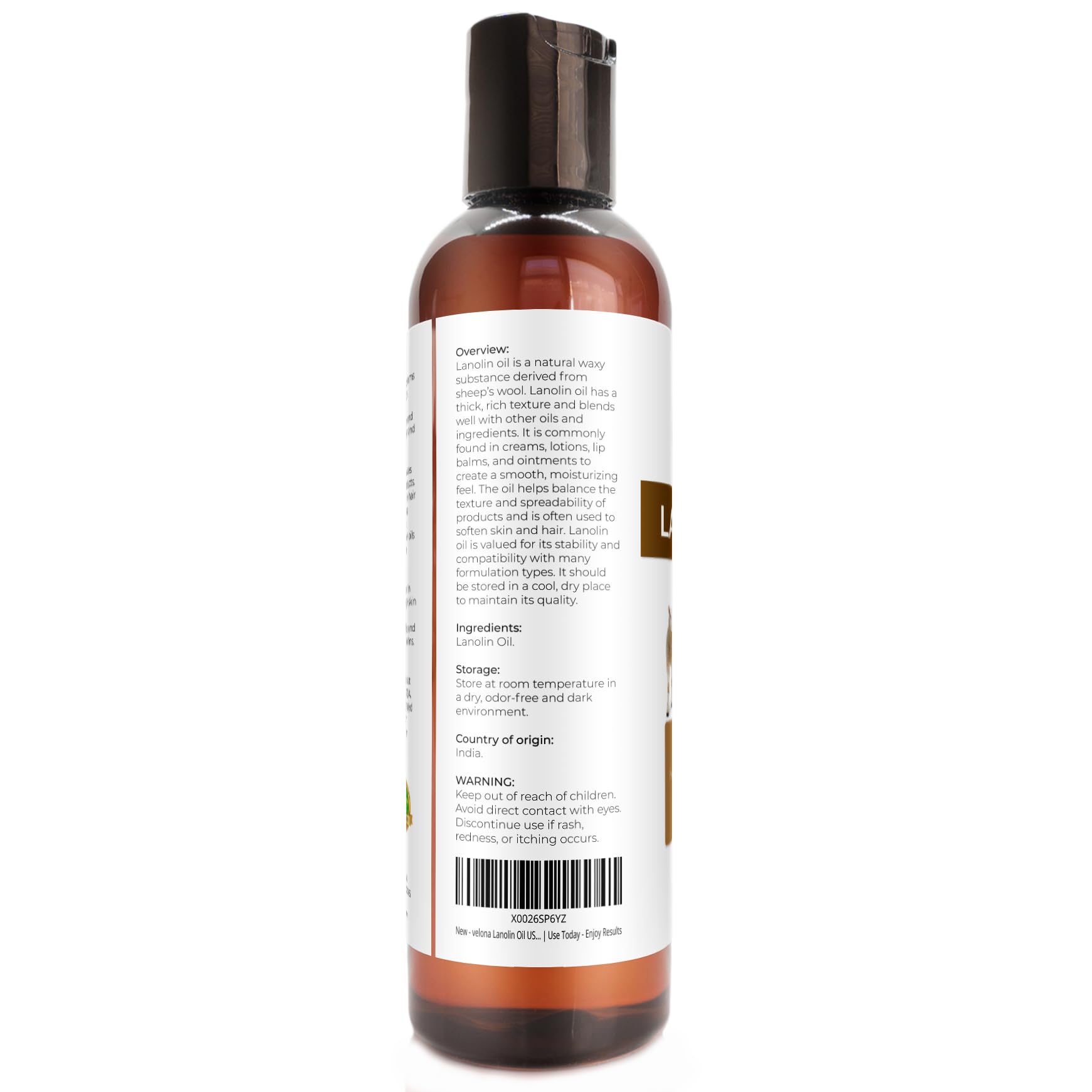 Velona Lanolin Oil applied to skin for hydration and comfort