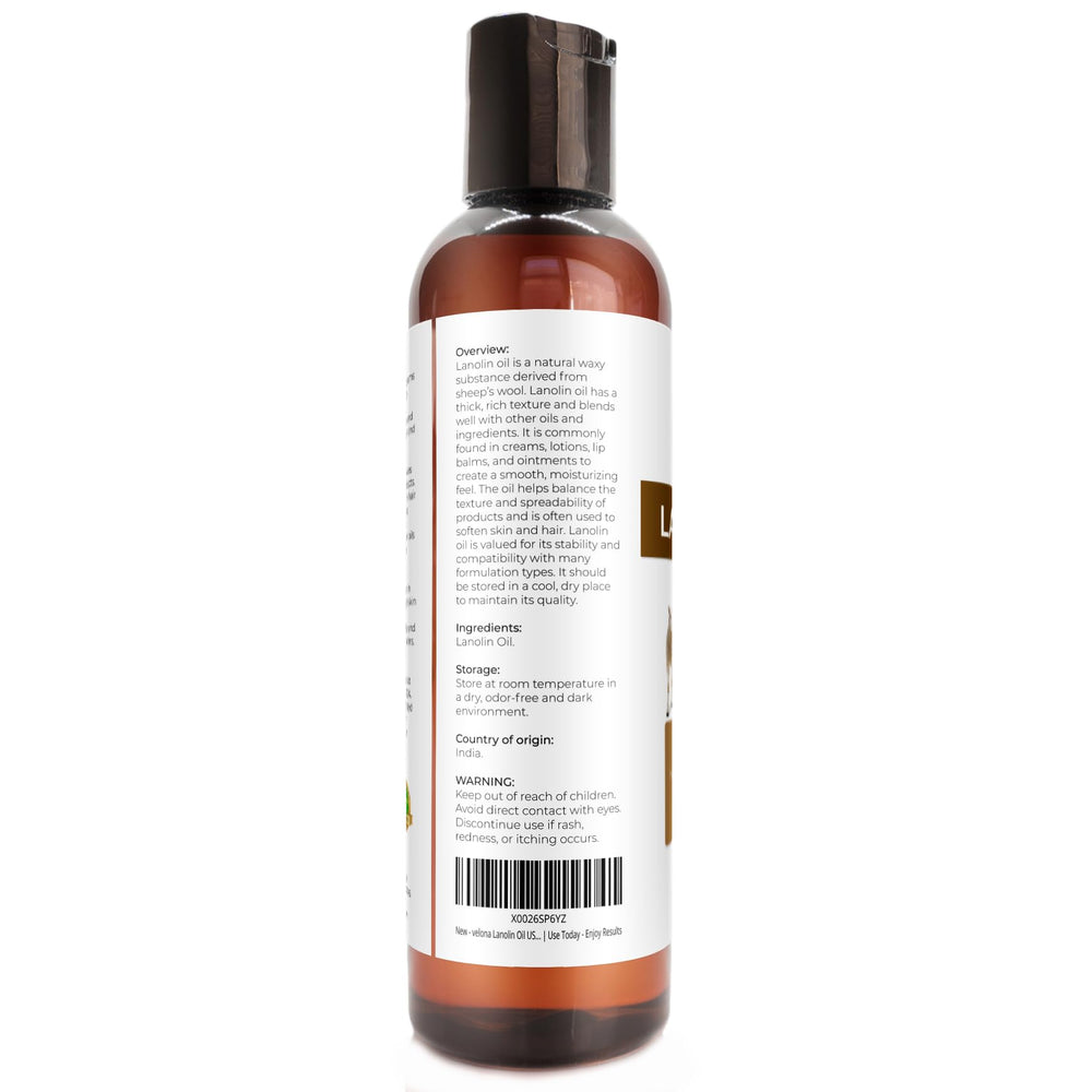 Velona Lanolin Oil applied to skin for hydration and comfort