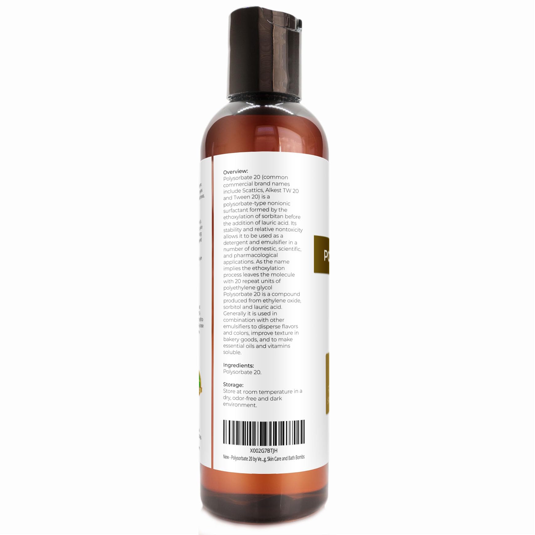 Velona Polysorbate 20 skincare emulsion in use; smooth textures possible.