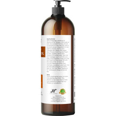 Amber glass bottle emphasizes premium, unrefined oil.