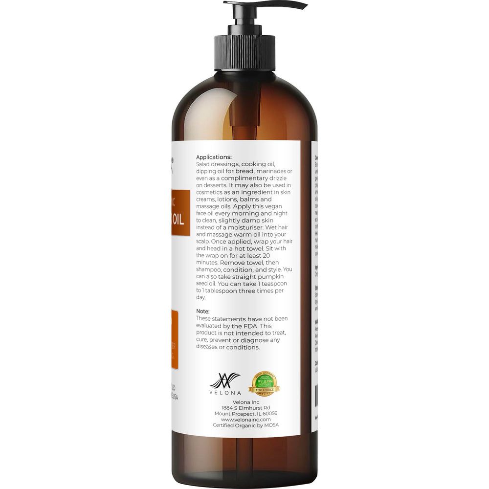 Velona Pumpkin Seed Oil on a fresh salad for a gourmet finish.