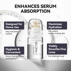 VELORA hydrating peptide serum bottle provides nourishing hydration for daily skin care