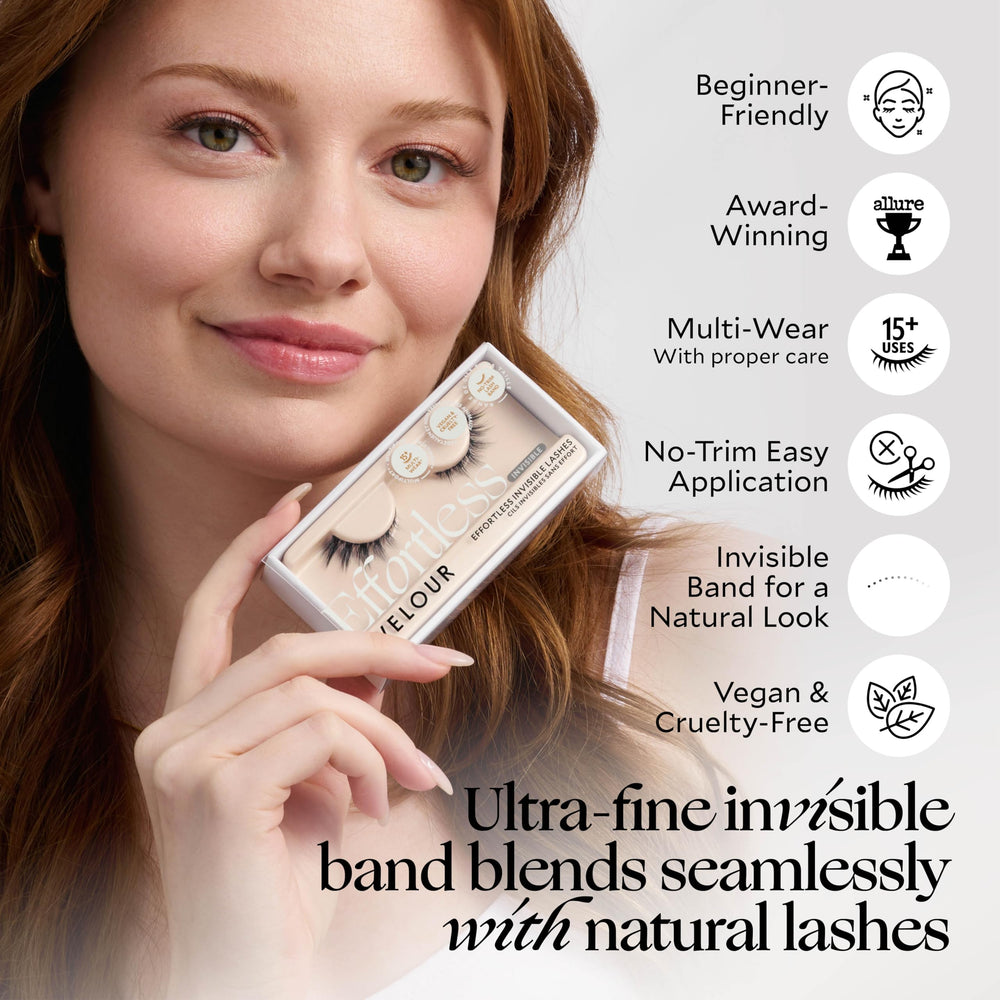 VELOUR Beginner-friendly lashes for quick glue-and-go looks.