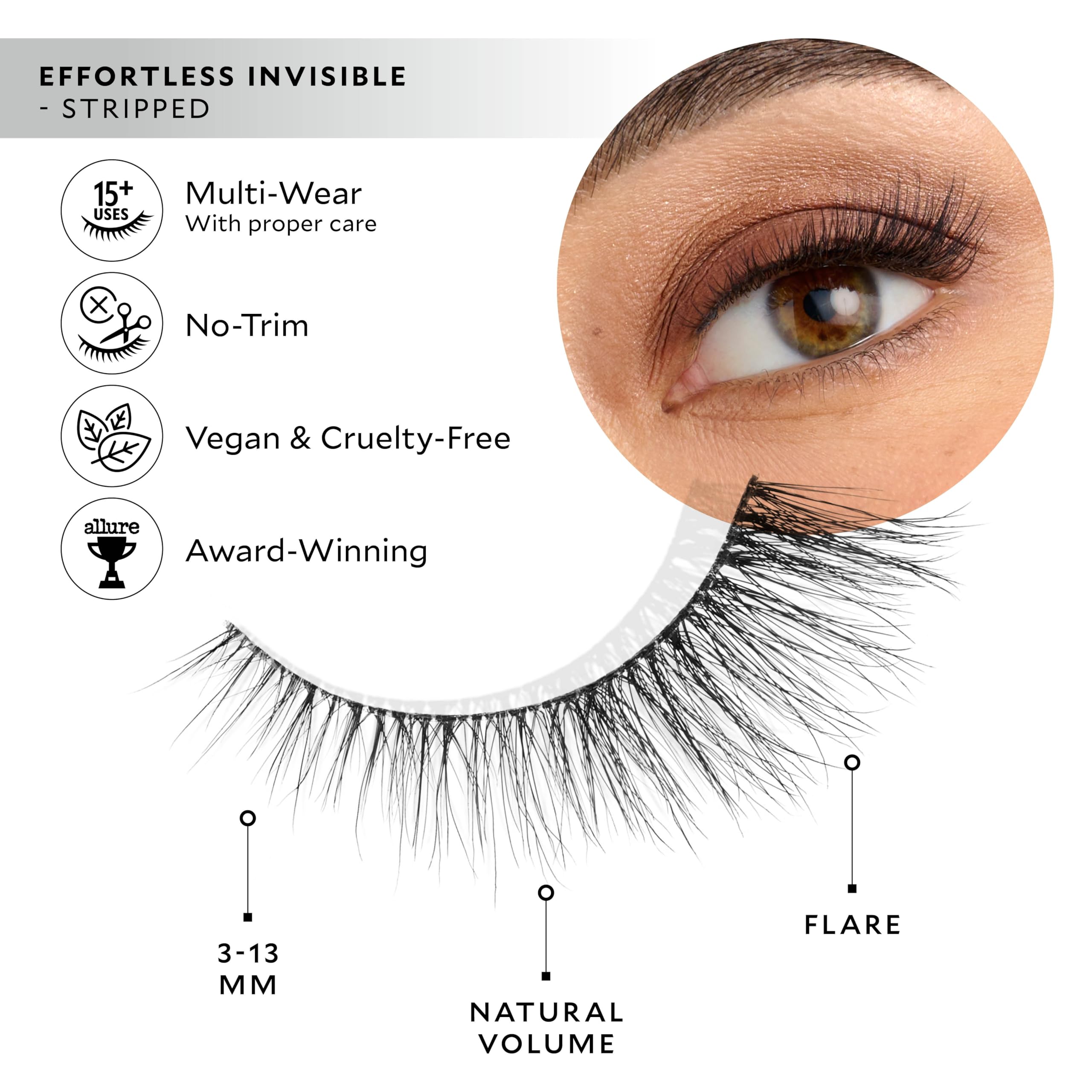 VELOUR Natural-looking lashes for everyday looks and comfort.
