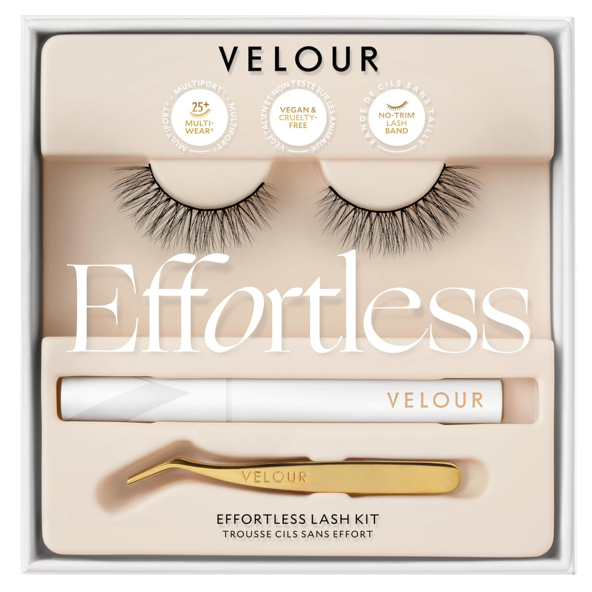 Velour Effortless Lash Kit box ready for quick lash application.