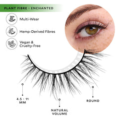 Velour Plant Fibre Lashes fibres close-up emphasizing lightweight, fluffy texture.